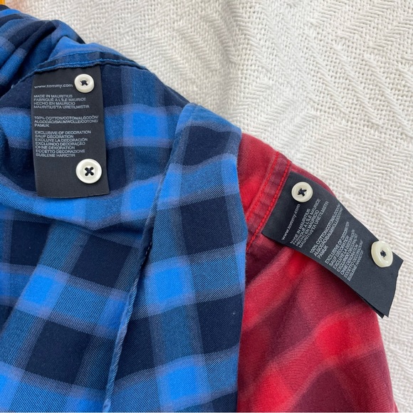 Tommy Hilfiger Plaid Shirts Red Blue Classic Fit Mens XXL Lt Wt. Flannel (2) - Picture 13 of 15
